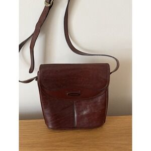 Vintage‎ Oroton Crossbody Bag Cowhide Leather Brown  Made In Australia